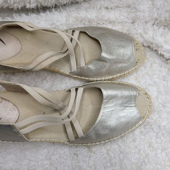 Abeo‎ Bio System Delano Espadrille Wedge Metalic Sandals Size 9 - Picture 5 of 12